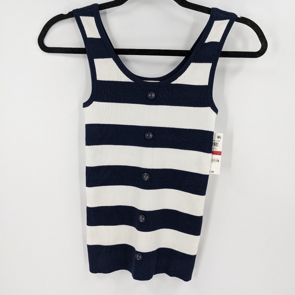 NWT MAISON JULES Ribbed Striped Tank